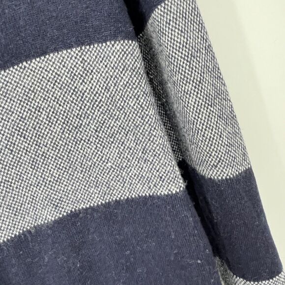 Banana Republic Filpucci‎ Sweater Mens Small Navy Blue Stripe Crew Italian Yarn - Picture 6 of 6
